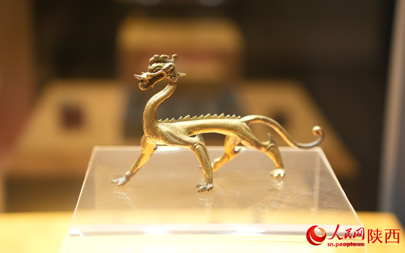 唐代·鎏金走龍。人民網(wǎng)記者 李志強攝