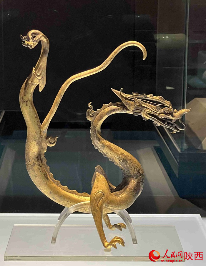 唐代·鎏金鐵芯銅龍。人民網(wǎng)記者 鄧楠攝